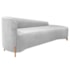 Divã Recamier Orgânico França 160cm Lado Dir Pés madeira Bouclé Branco