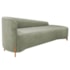 Divã Recamier Orgânico França 160cm Lado Dir Pés madeira Bouclé Verde Oliva
