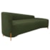 Divã Recamier Orgânico França 160cm Lado Dir Pés madeira Linho Verde