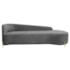 Divã Recamier Orgânico França 160cm Lado Dir Pés metal Dourado Bouclé Cinza