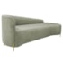 Divã Recamier Orgânico França 160cm Lado Dir Pés metal Dourado Bouclé Verde Oliva