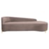 Divã Recamier Orgânico França 160cm Lado Dir Pés Metal Dourado Linho Rose