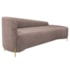 Divã Recamier Orgânico França 160cm Lado Dir Pés Metal Dourado Linho Rose