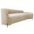 Divã Recamier Orgânico França 160cm Lado Dir Pés metal Preto Bouclé Bege