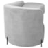 Divã Recamier Orgânico França 160cm Lado Dir Pés metal Preto Bouclé Branco