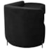 Divã Recamier Orgânico França 160cm Lado Dir Pés metal Preto Bouclé Preto