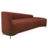 Divã Recamier Orgânico França 160cm Lado Dir Pés metal Preto Bouclé Terracota