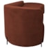 Divã Recamier Orgânico França 160cm Lado Dir Pés metal Preto Bouclé Terracota