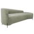 Divã Recamier Orgânico França 160cm Lado Dir Pés metal Preto Bouclé Verde Oliva