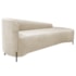 Divã Recamier Orgânico França 160cm Lado Dir Pés Metal Preto Linho Bege