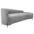 Divã Recamier Orgânico França 160cm Lado Dir Pés Metal Preto Linho Cinza Claro