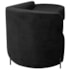 Divã Recamier Orgânico França 160cm Lado Dir Pés Metal Preto Linho Preto