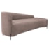 Divã Recamier Orgânico França 160cm Lado Dir Pés Metal Preto Linho Rose
