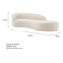Divã Recamier Orgânico França 160cm Lado Direito Bouclé Bege - Amarena Moveis