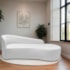 Divã Recamier Orgânico França 160cm Lado Direito Bouclé Branco - Amarena Moveis