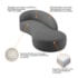 Divã Recamier Orgânico França 160cm Lado Direito Bouclé Cinza Escuro - Amarena Moveis
