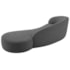 Divã Recamier Orgânico França 160cm Lado Direito Bouclé Cinza Escuro - Amarena Moveis