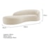 Divã Recamier Orgânico França 160cm Lado Esquerdo Bouclé Bege - Amarena Moveis