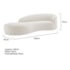 Divã Recamier Orgânico França 160cm Lado Esquerdo Bouclé Branco - Amarena Moveis