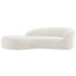 Divã Recamier Orgânico França 160cm Lado Esquerdo Bouclé Branco - Amarena Moveis