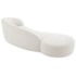 Divã Recamier Orgânico França 160cm Lado Esquerdo Bouclé Branco - Amarena Moveis