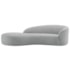 Divã Recamier Orgânico França 160cm Lado Esquerdo Bouclé Cinza - Amarena Moveis