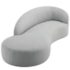 Divã Recamier Orgânico França 160cm Lado Esquerdo Bouclé Cinza - Amarena Moveis