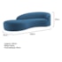 Divã Recamier Orgânico França 160cm Lado Esquerdo Linho Azul Royal - Amarena Moveis