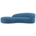 Divã Recamier Orgânico França 160cm Lado Esquerdo Linho Azul Royal - Amarena Moveis