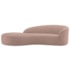 Divã Recamier Orgânico França 160cm Lado Esquerdo Linho Rose - Amarena Moveis