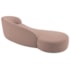 Divã Recamier Orgânico França 160cm Lado Esquerdo Linho Rose - Amarena Moveis
