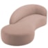 Divã Recamier Orgânico França 160cm Lado Esquerdo Linho Rose - Amarena Moveis