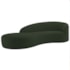 Divã Recamier Orgânico França 160cm Lado Esquerdo Linho Verde - Amarena Moveis