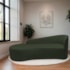 Divã Recamier Orgânico França 160cm Lado Esquerdo Linho Verde - Amarena Moveis