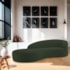 Divã Recamier Orgânico França 160cm Lado Esquerdo Linho Verde - Amarena Moveis