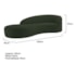 Divã Recamier Orgânico França 160cm Lado Esquerdo Linho Verde - Amarena Moveis