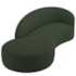 Divã Recamier Orgânico França 160cm Lado Esquerdo Linho Verde - Amarena Moveis