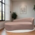 Divã Recamier Orgânico França 180 cm Lado Esquerdo Linho Rose - Amarena Moveis