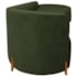 Divã Recamier Orgânico França 180cm Lado Dir Pés madeira Linho Verde