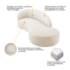 Divã Recamier Orgânico França 180cm Lado Direito Bouclé Bege - Amarena Moveis