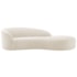 Divã Recamier Orgânico França 180cm Lado Direito Bouclé Bege - Amarena Moveis