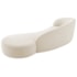 Divã Recamier Orgânico França 180cm Lado Direito Bouclé Bege - Amarena Moveis