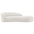 Divã Recamier Orgânico França 180cm Lado Direito Bouclé Branco - Amarena Moveis