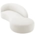 Divã Recamier Orgânico França 180cm Lado Direito Bouclé Branco - Amarena Moveis