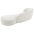 Divã Recamier Orgânico França 180cm Lado Direito Bouclé Branco - Amarena Moveis
