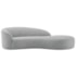 Divã Recamier Orgânico França 180cm Lado Direito Bouclé Cinza - Amarena Moveis