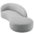 Divã Recamier Orgânico França 180cm Lado Direito Bouclé Cinza - Amarena Moveis