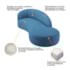 Divã Recamier Orgânico França 180cm Lado Direito Linho Azul Royal - Amarena Moveis