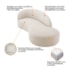 Divã Recamier Orgânico França 180cm Lado Direito Linho Bege - Amarena Moveis