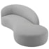 Divã Recamier Orgânico França 180cm Lado Direito Linho Cinza Claro - Amarena Moveis